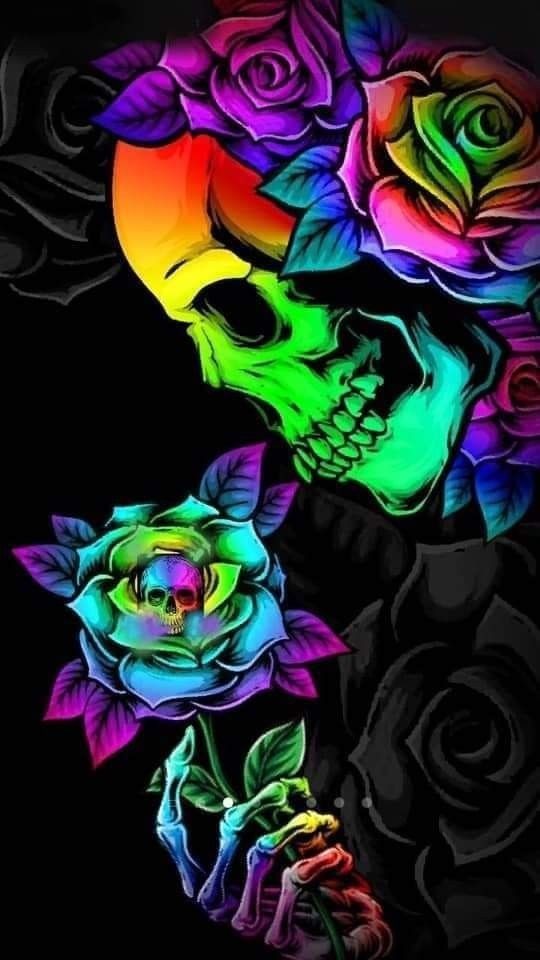 Diamond Painting - Skull and Roses