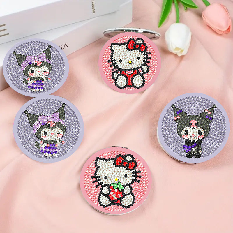 DIY Diamond Painting Creative Diamond Mini Mirror | Cartoon