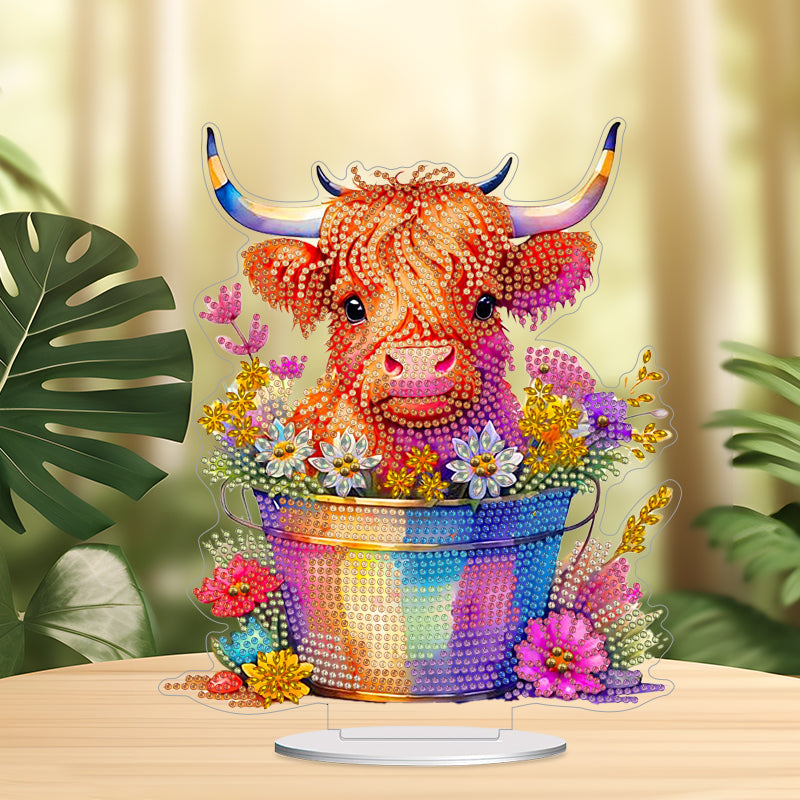 Diamond Painting Ornament | Colorful Cow