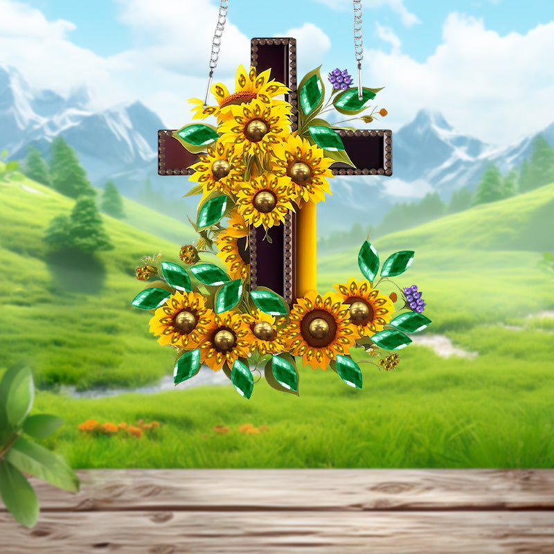 DIY Crystal Diamond Pendant | Sunflower Jesus