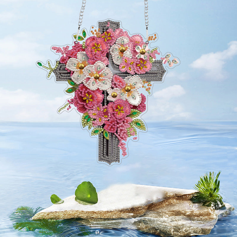 DIY Crystal Diamond Pendant | Flower Jesus