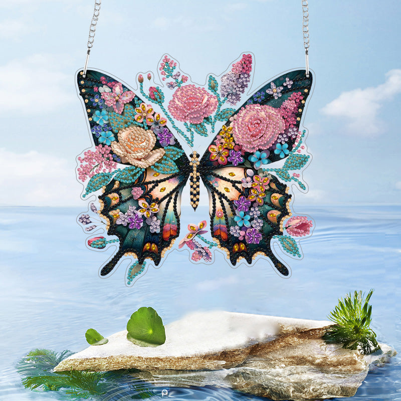 DIY Crystal Diamond Pendant | Butterfly