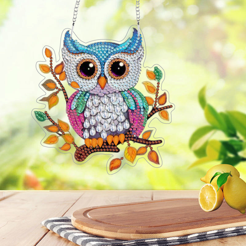 DIY Crystal Diamond Pendant | Owl