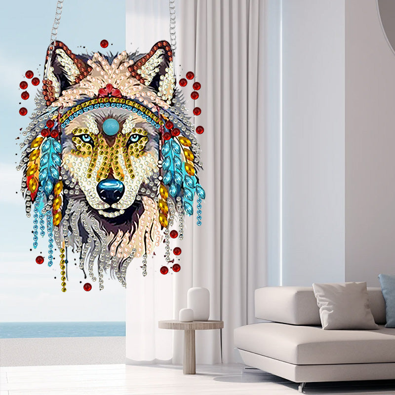DIY Crystal Diamond Pendant | Wolf