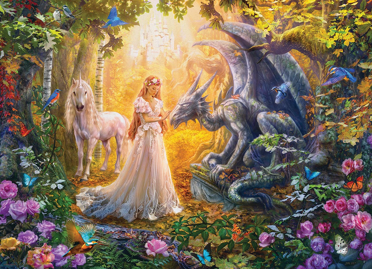 Diamond Painting - Princess and Dragon