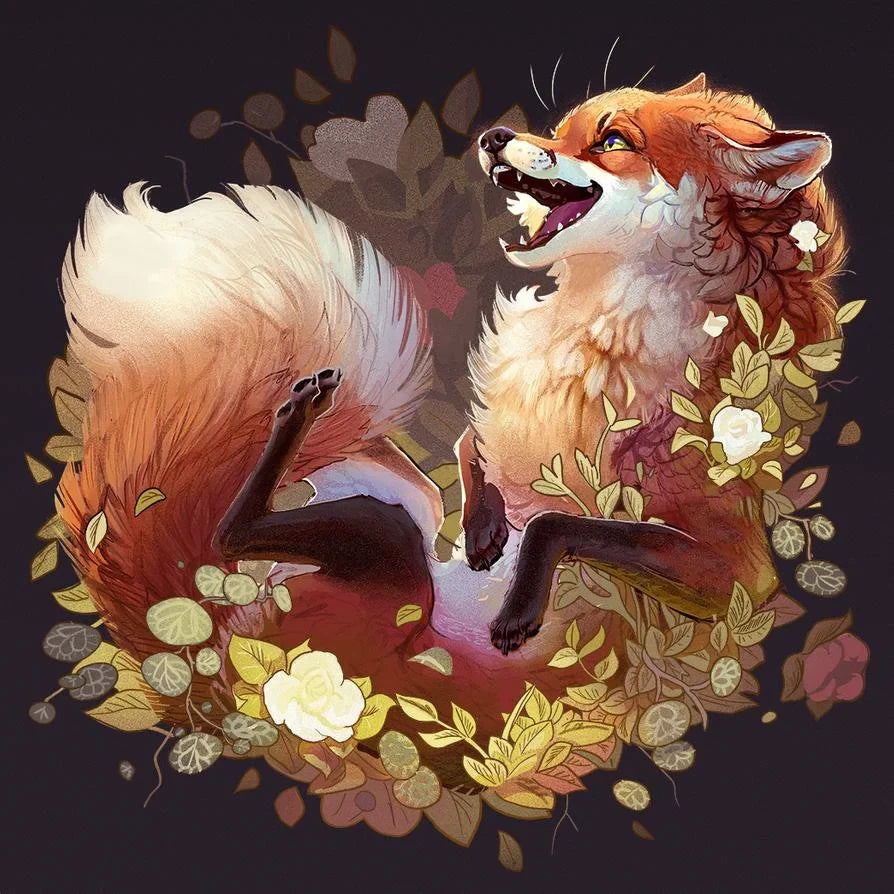 Diamond Painting -  Fox And Flower