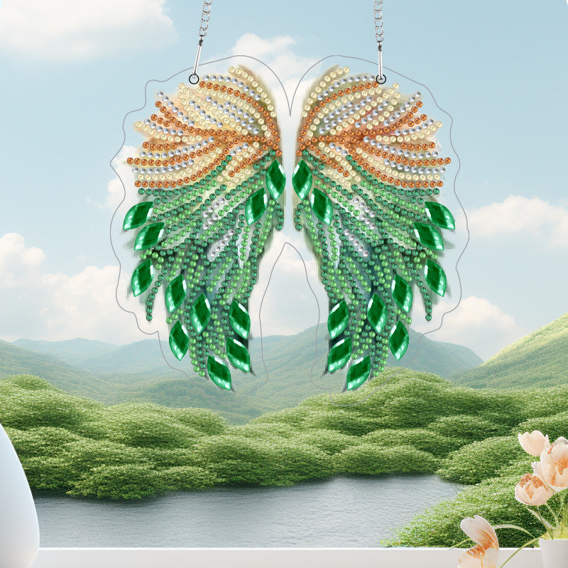 DIY Crystal Diamond Pendant | Wings