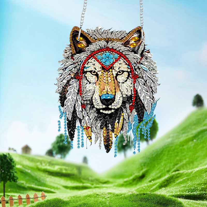 DIY Crystal Diamond Pendant | Wolf