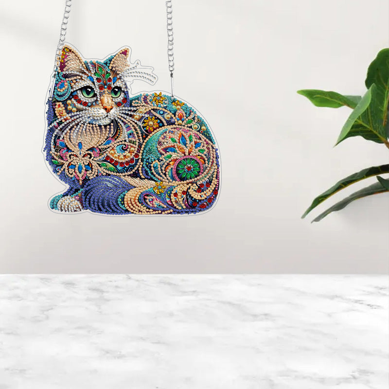 DIY Crystal Diamond Pendant | Cat
