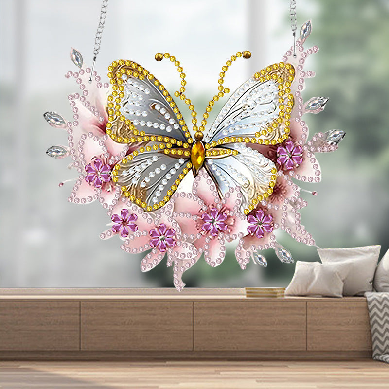 DIY Crystal Diamond Pendant | Butterfly