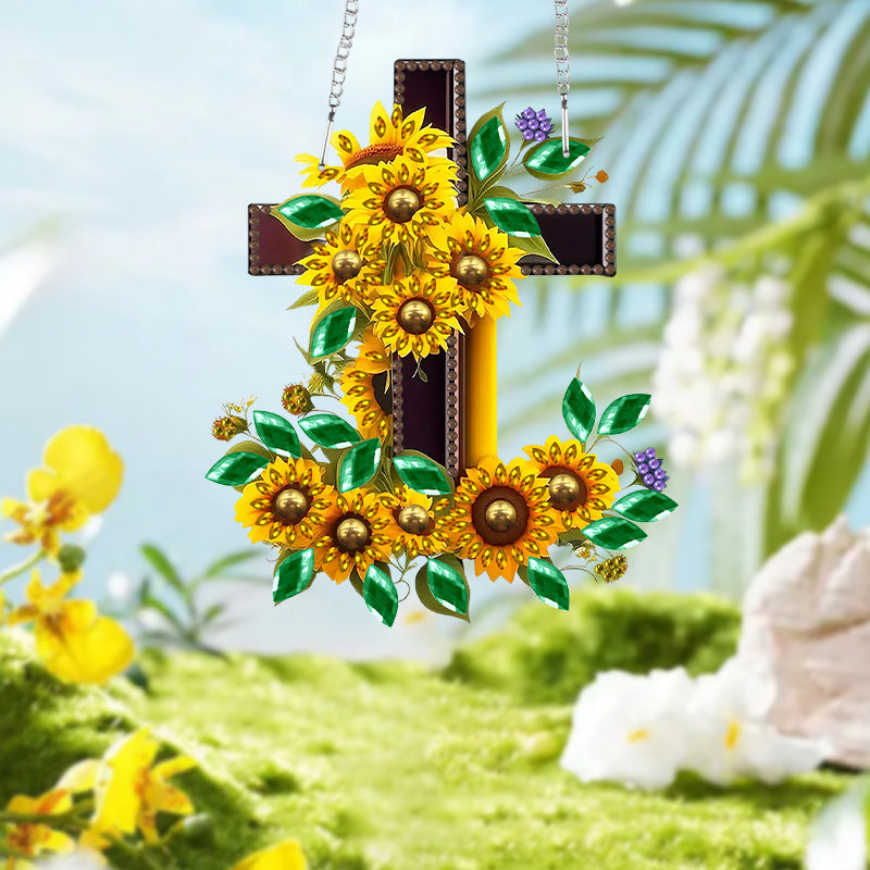 DIY Crystal Diamond Pendant | Sunflower Jesus