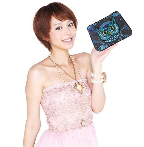 Owl 5D DIY Art Special Shaped Diamond Painting Wristlet Wallet Women Clutch Mosaic Bag
