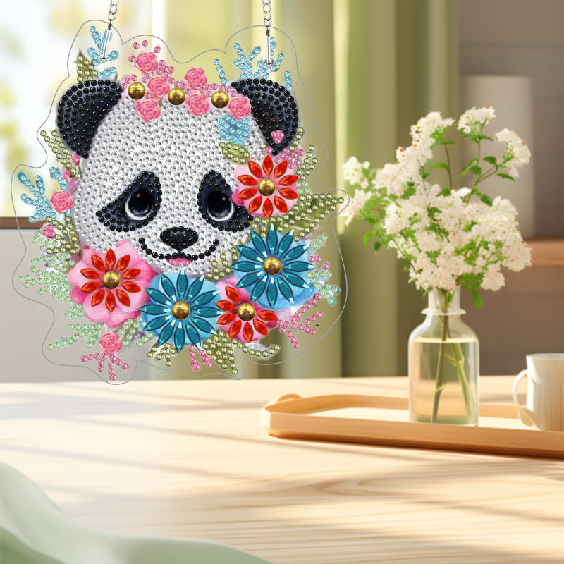 DIY Crystal Diamond Pendant | Panda