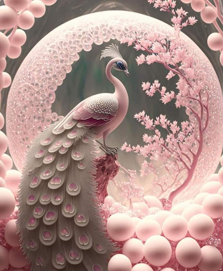 Diamond Painting - Pink Peacock