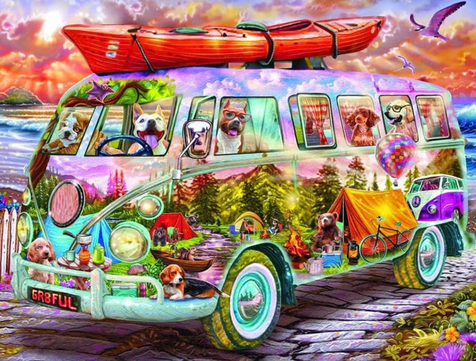 Diamond Painting -Puppy Bus