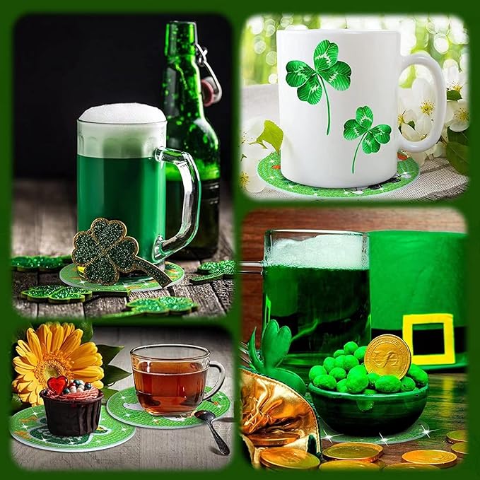 8 pcs set DIY Diamond Painting Coaster | Patricks Day