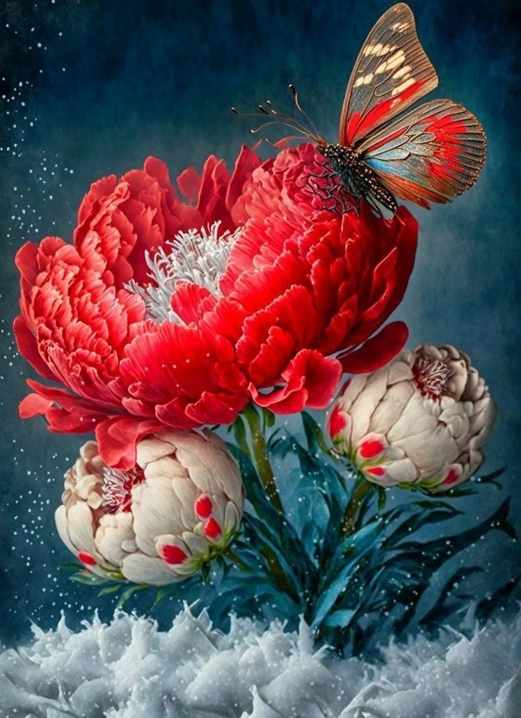 Diamond Painting - Flowers and Butterflies