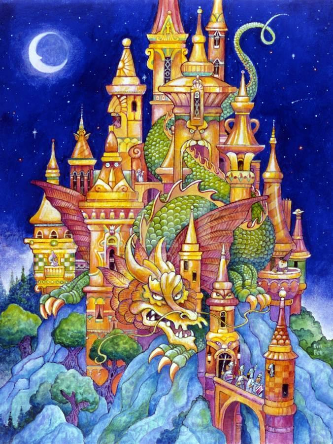 AB Diamond Painting  |  Castle Dragon