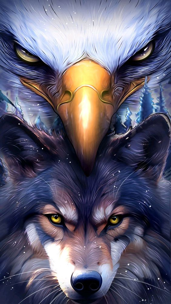 AB Diamond Painting Kit |  Eagles and Wolves