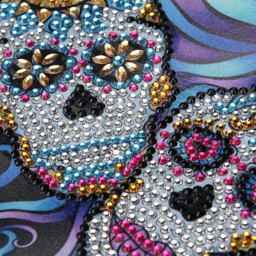 DIY Skull Special Shaped Diamond Painting Wristlet Wallet Women Clutch Mosaic Bag