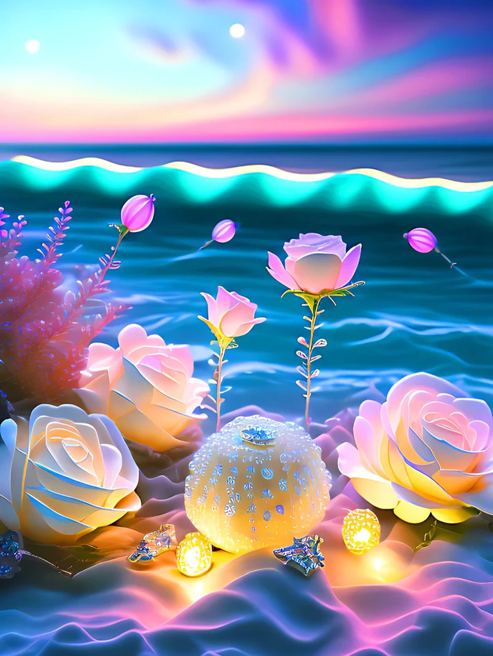 Diamond Painting - Beach Roses