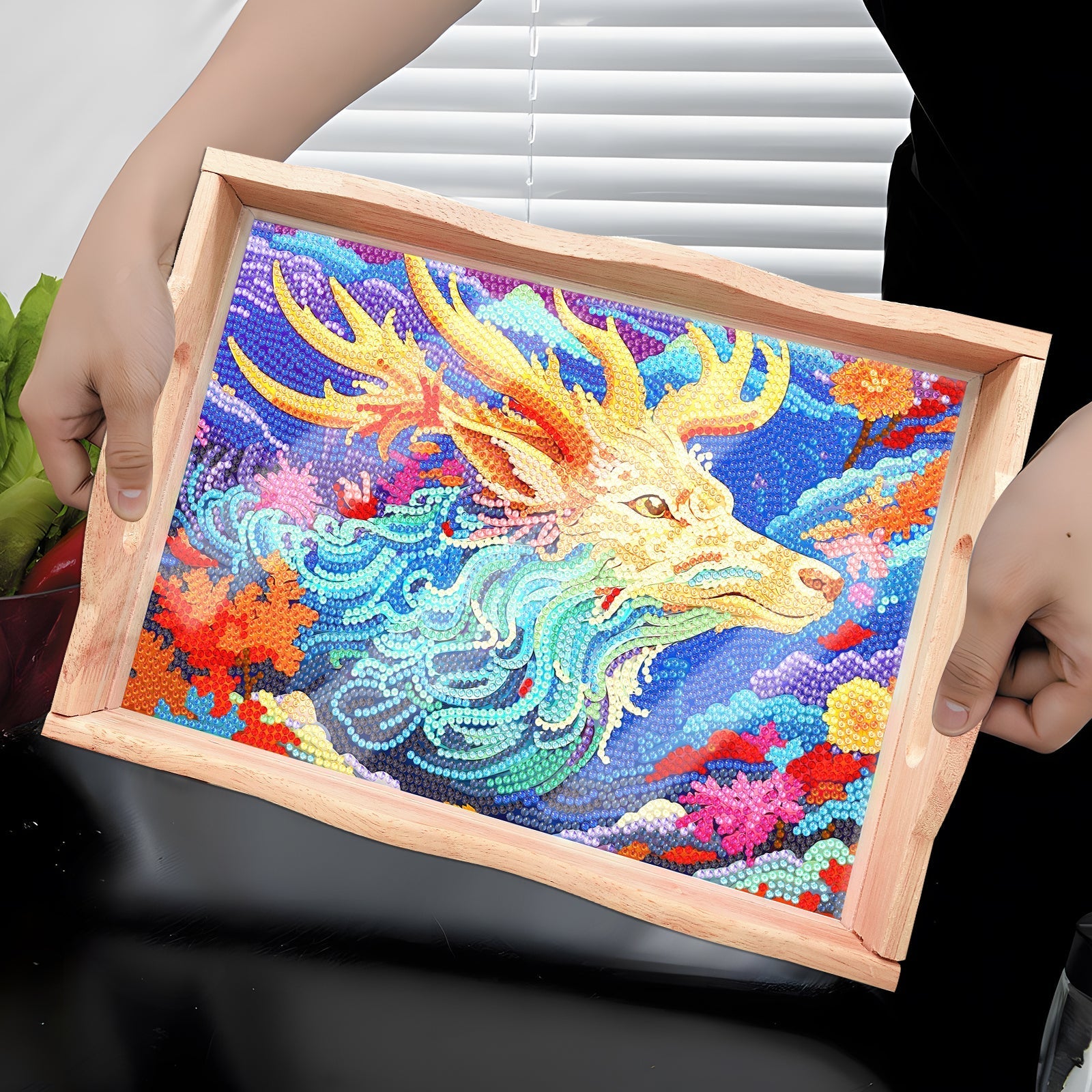 Diamond Painting Wooden Trays With Handle - Deer