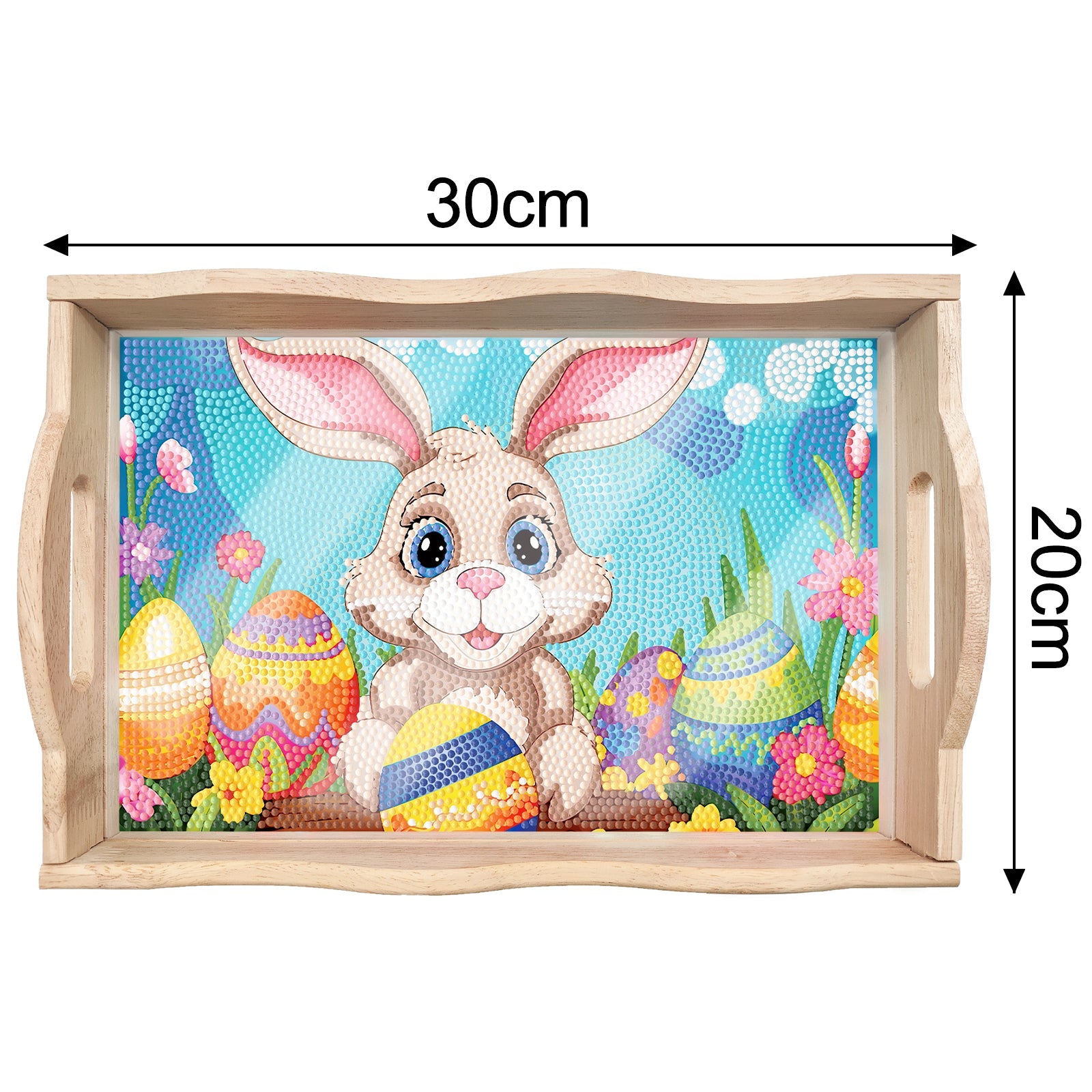 Diamond Painting Wooden Trays With Handle - Easter