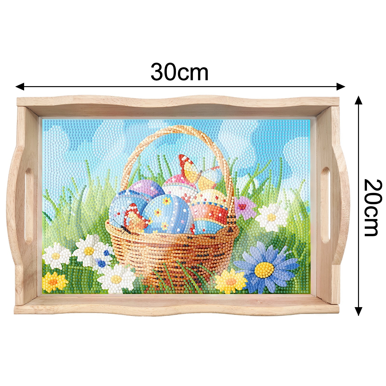 Diamond Painting Wooden Trays With Handle - Easter