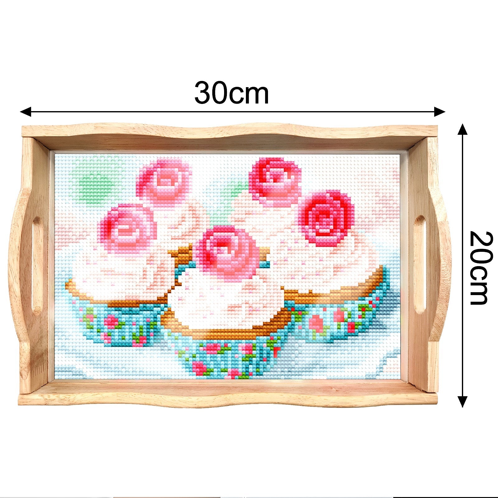 Diamond Painting Wooden Trays With Handle - Cakes