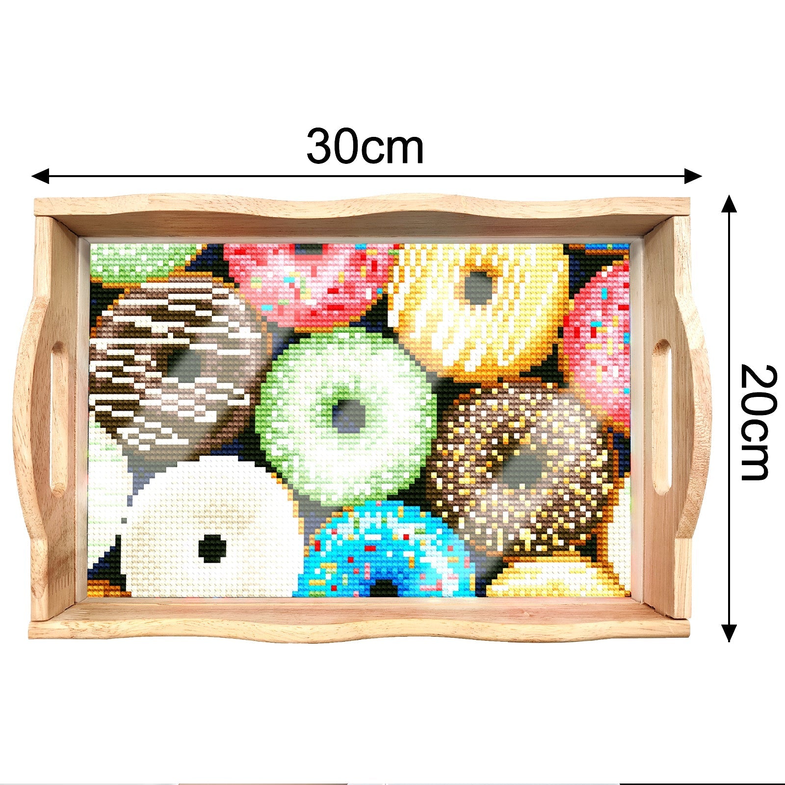 Diamond Painting Wooden Trays With Handle - Cakes