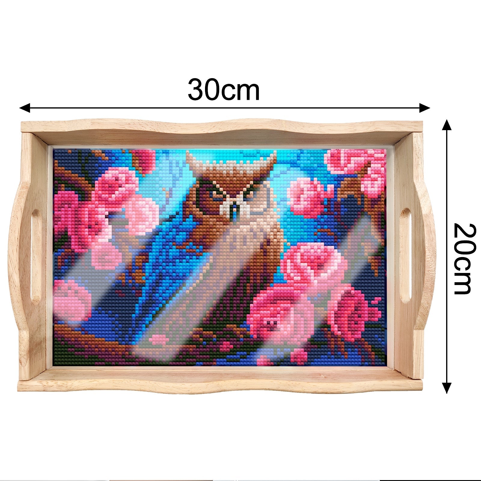 Diamond Painting Wooden Trays With Handle - Owl