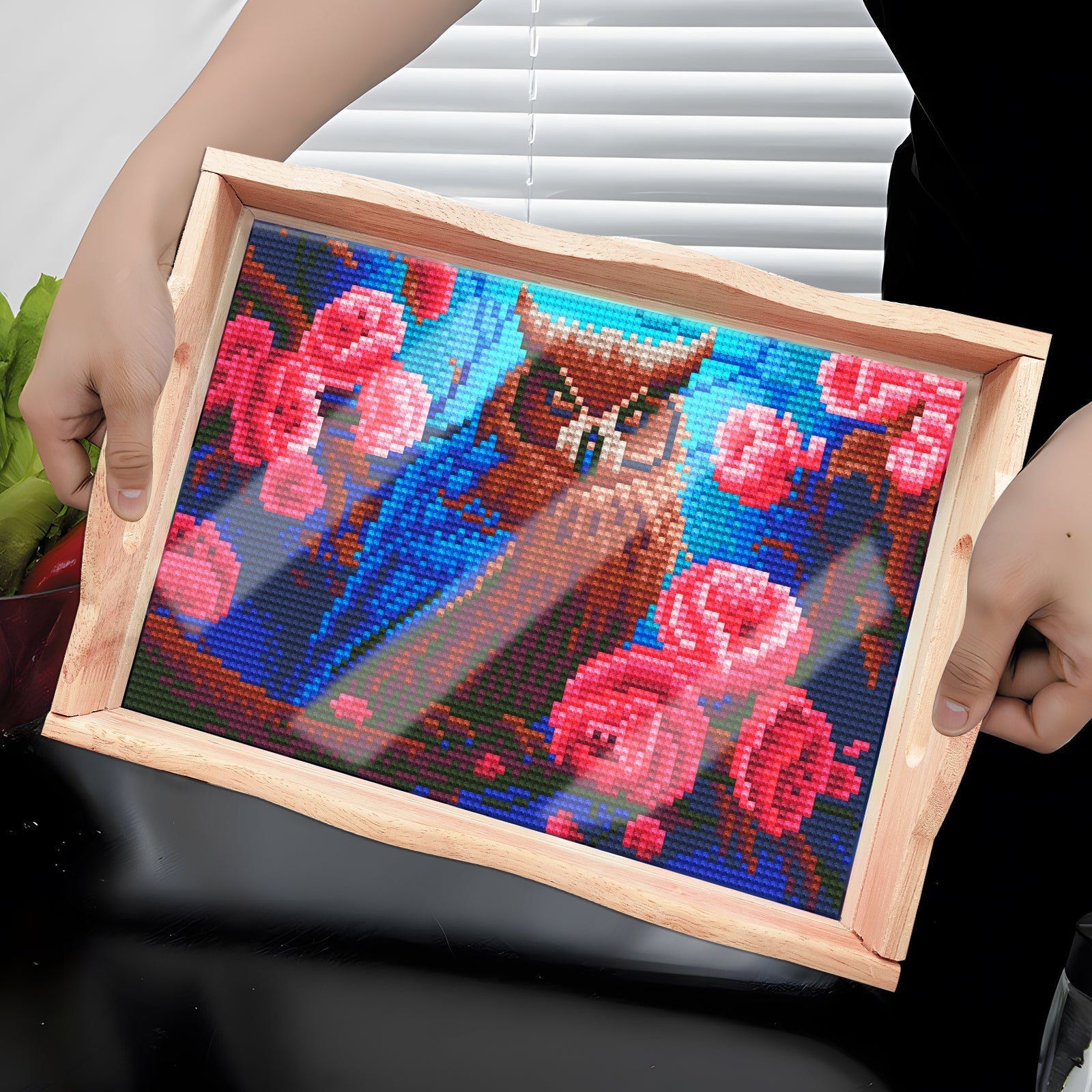 Diamond Painting Wooden Trays With Handle - Owl