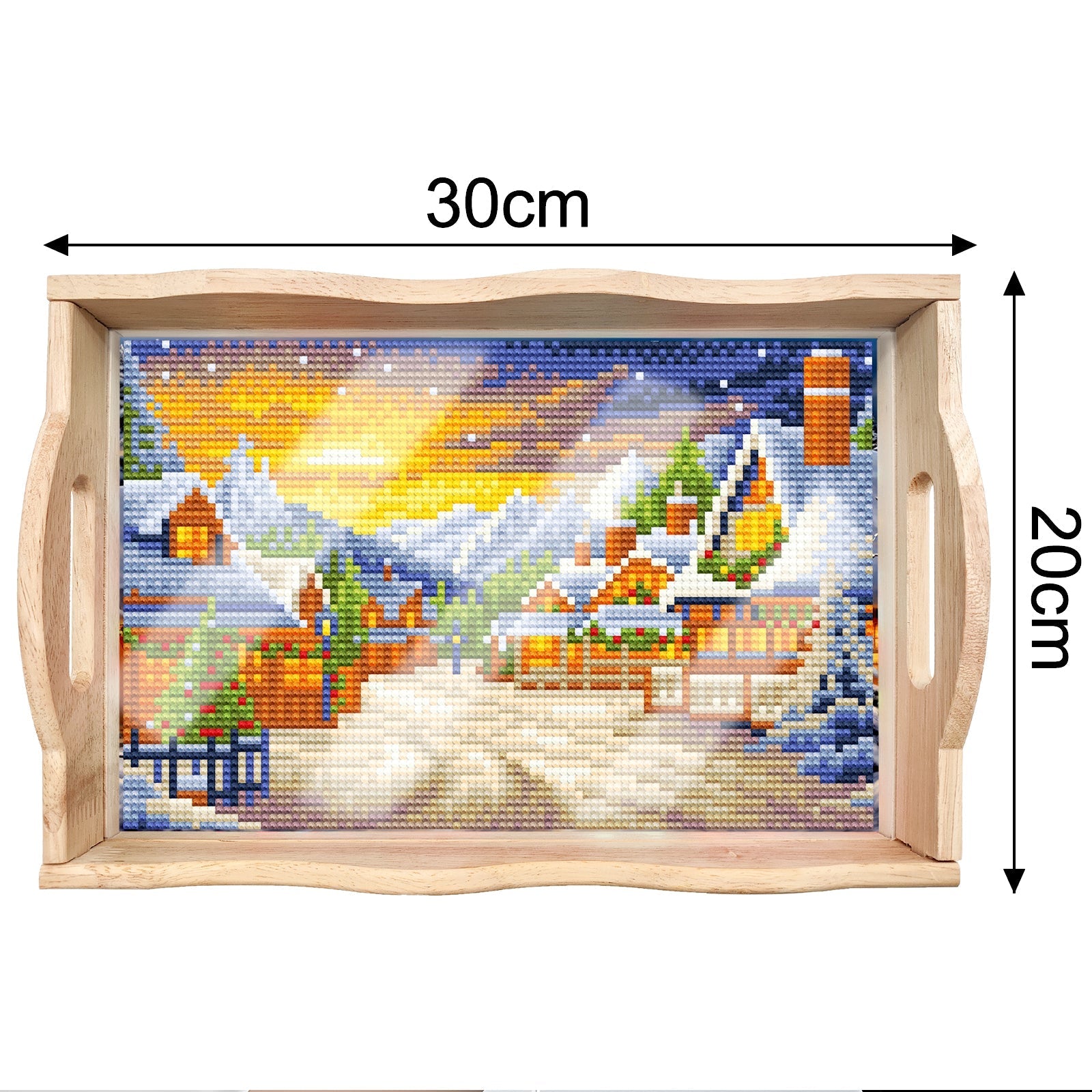 Diamond Painting Wooden Trays With Handle - Landscape