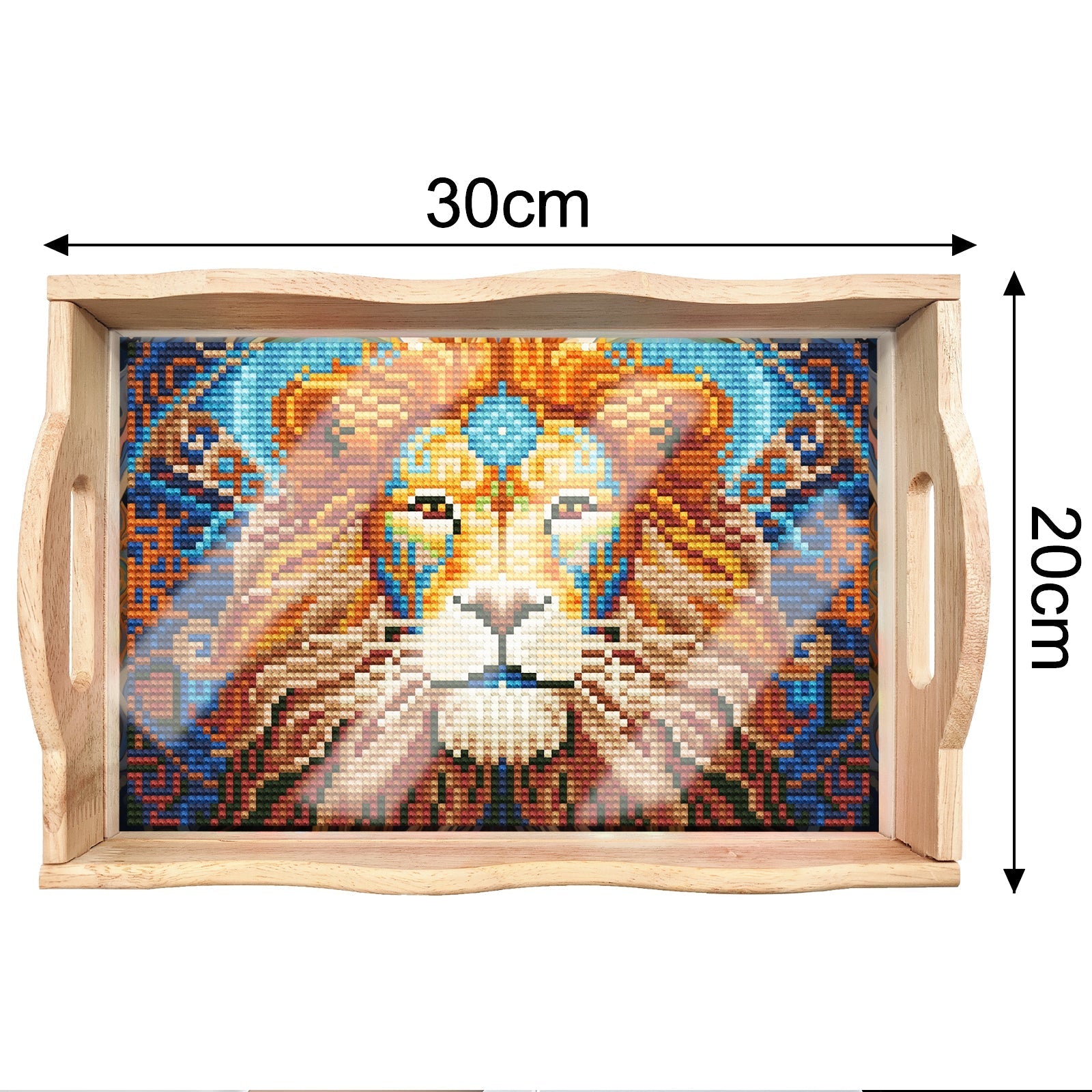 Diamond Painting Wooden Trays With Handle - Lion