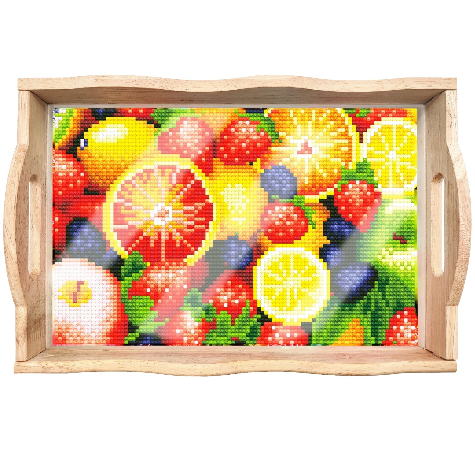 Diamond Painting Wooden Trays With Handle - Fruit