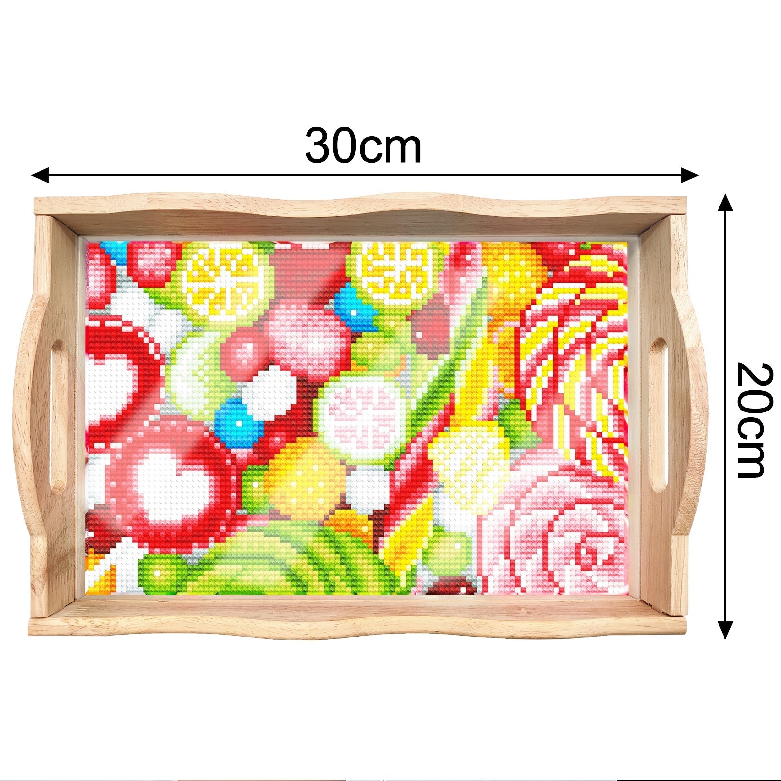 Diamond Painting Wooden Trays With Handle - Fruit