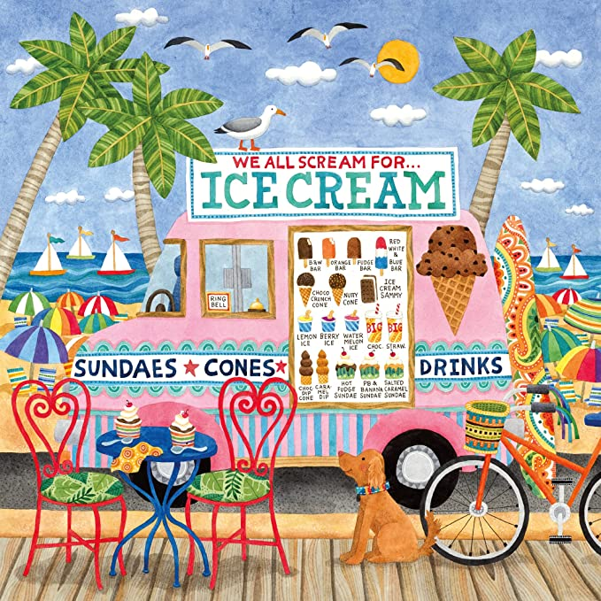 AB Diamond Painting  |  Ice Cream Truck By The Sea